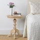 preview thumbnail 1 of 5, Unfinished Natural Mindi Wood Accent Table by East at Main