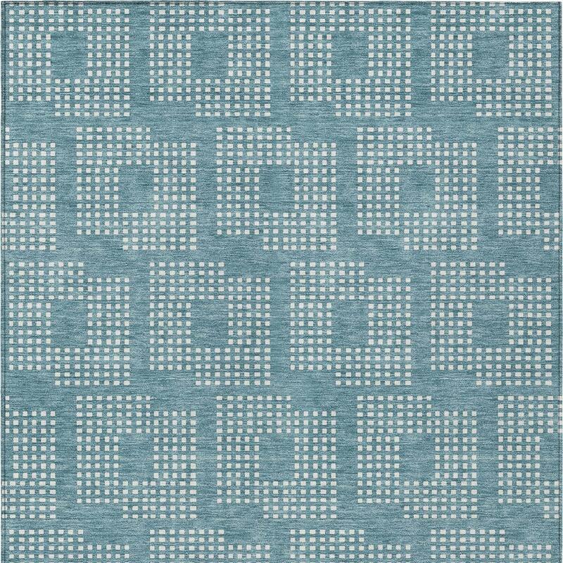HomeRoots Geometric Transitional Rectangle Outdoor Rug