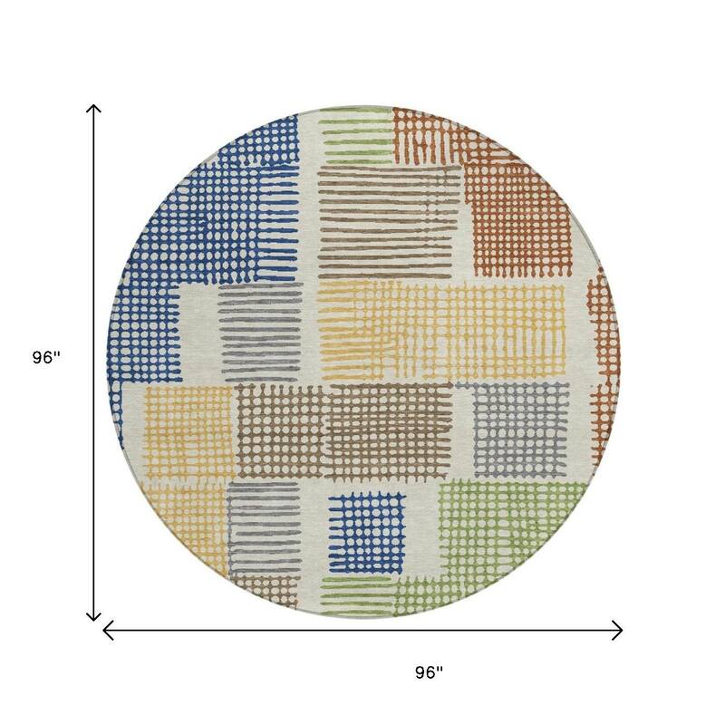 HomeRoots Geometric Transitional Rectangle Outdoor Rug