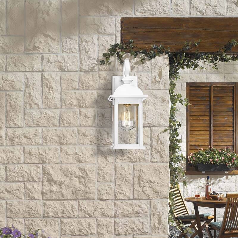 21 Inch Outdoor Wall Lantern Lights,Seeded Glass Shade