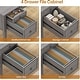 preview thumbnail 53 of 156, Farmhouse Executive L Shaped Desk Home Office Desk with Drawers and Storage Cabinet & Power Outlet
