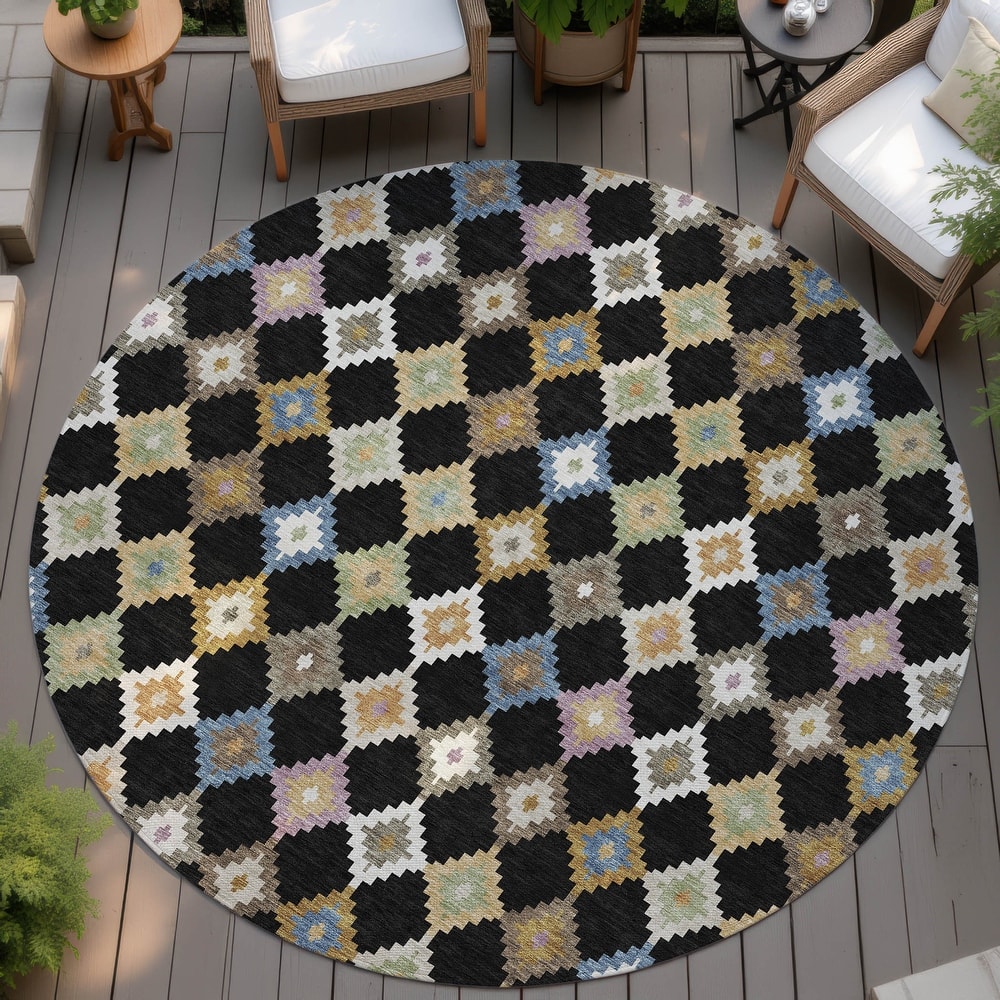 Machine Washable Indoor/ Outdoor Global Ahmet Chantille Rug