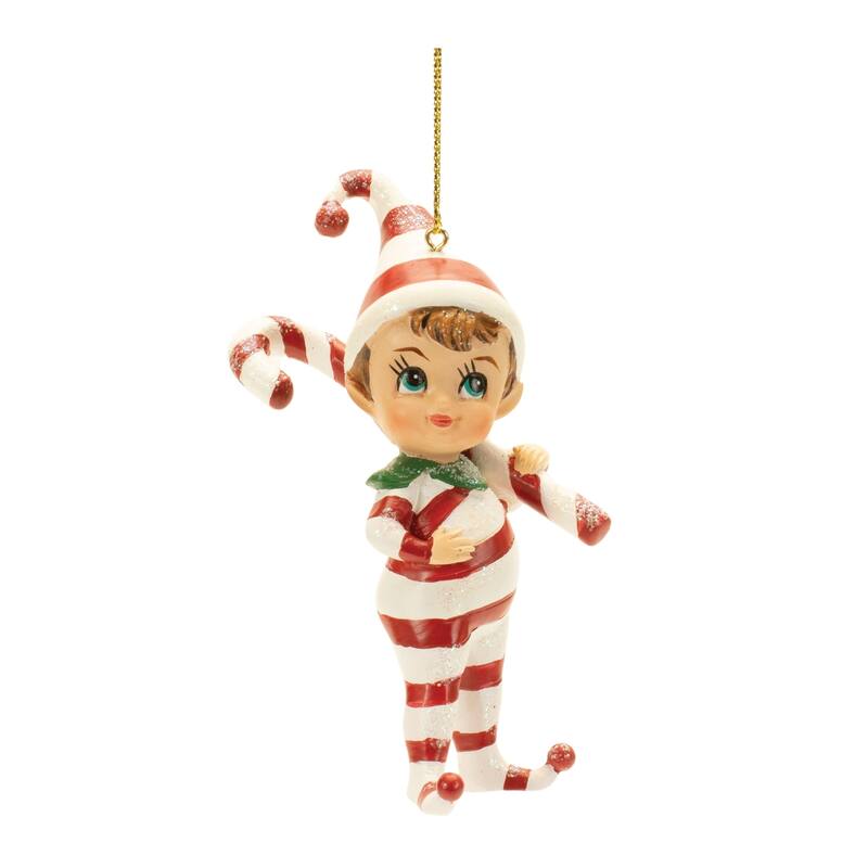 Santa's Jolly Elf Christmas Ornaments - 4.25" - 12ct