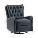 preview thumbnail 26 of 45, Jordano Genuine Leather Recliner with Metal Base by HULALA HOME