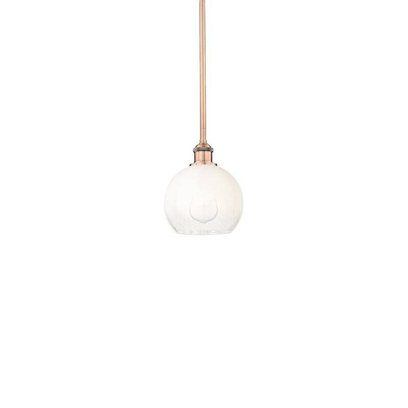 Innovations Lighting 616-1S-10-8 Brookhaven Globe Pendant Brookhaven - Antique Copper / Opal