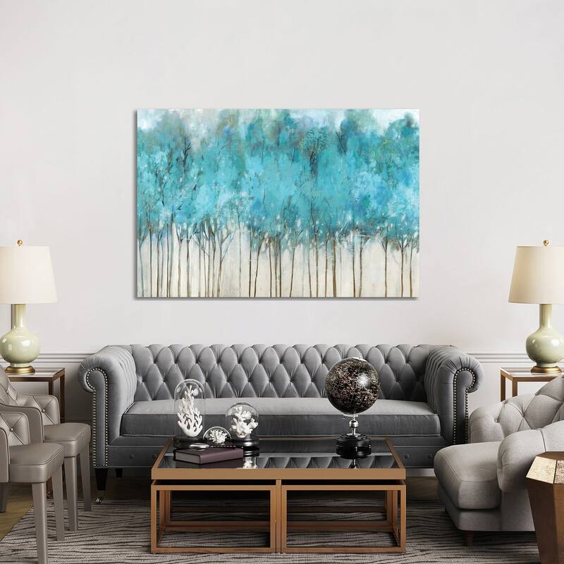 iCanvas "Teal Whisper" by Allison Pearce Canvas Print