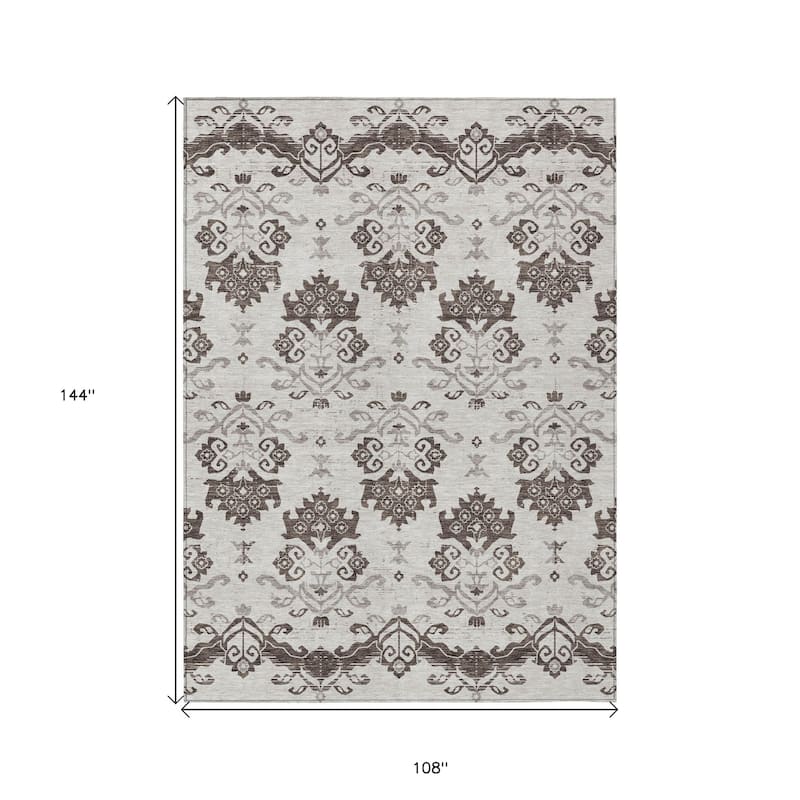 HomeRoots Oriental Transitional Rectangle Outdoor Rug