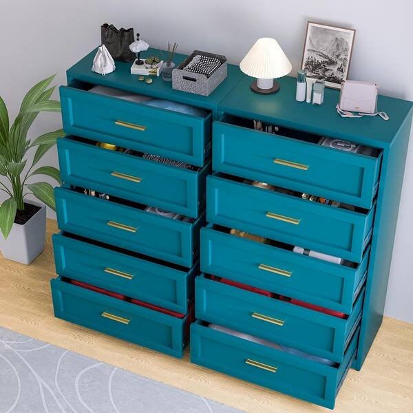 metallic blue dresser Painted Dresser in Peacock Blue!