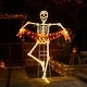 preview thumbnail 1 of 15, Glitzhome 7ft Pre-lit Halloween 2D Skeleton Outdoor Decor with 220 warm White LED Lights