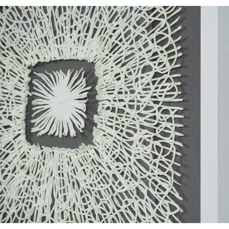 HUJI Papier-Mache Strings Shadow Box Wall Decor