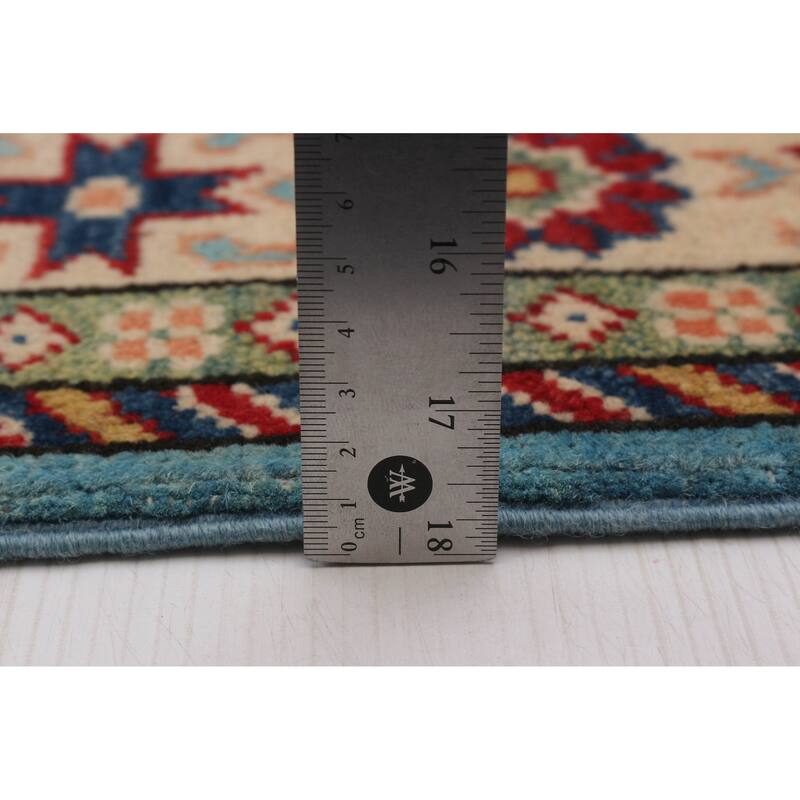 ECARPETGALLERY Hand-knotted Uzbek Ghazni Sky Blue Wool Rug - 2'9 x 9'7