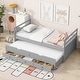 preview thumbnail 2 of 17, Twin Size Bed with Headboard,Trundle and Three Storage Drawers