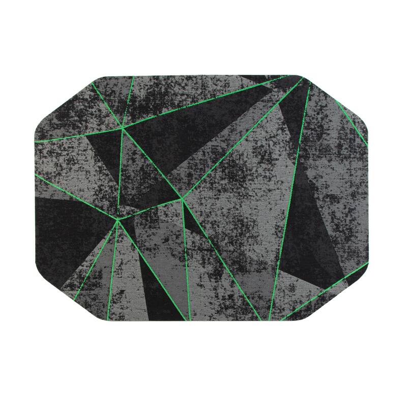 Jani Gaming Chair Mat - Anti-Slip Ergonomic Rug and Chairmat Combo for Home Office, Hard Floor Protector with Smooth Glide