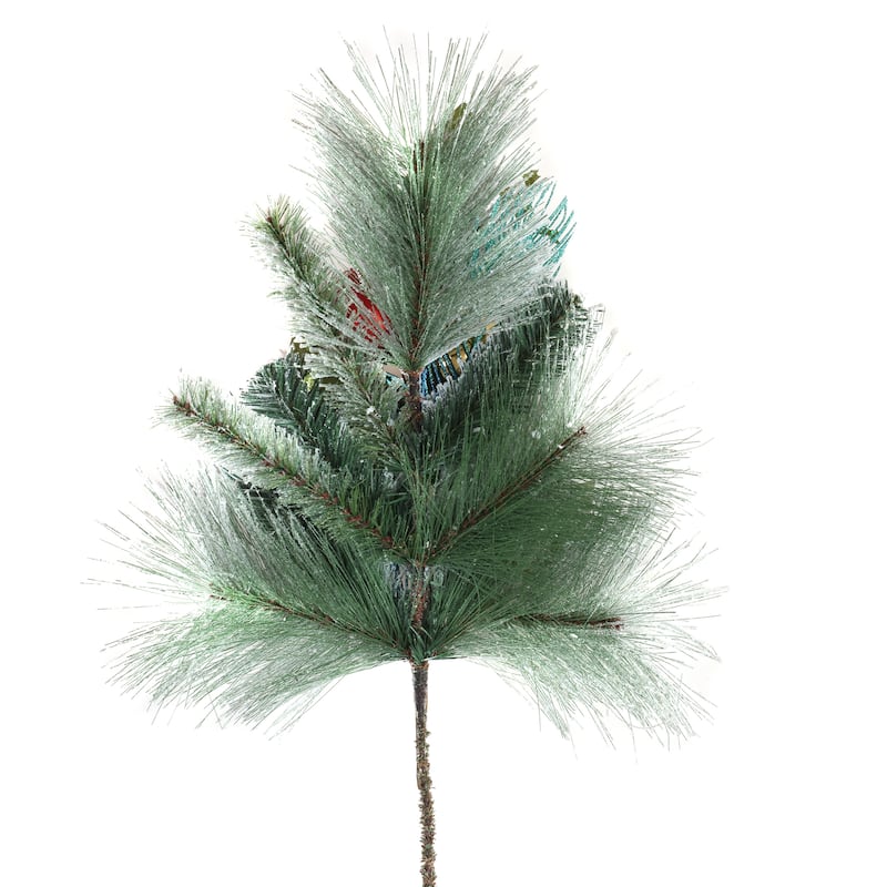 National Tree Company 29 in. Snowy Pine Decorated Branch Spray - 29 in