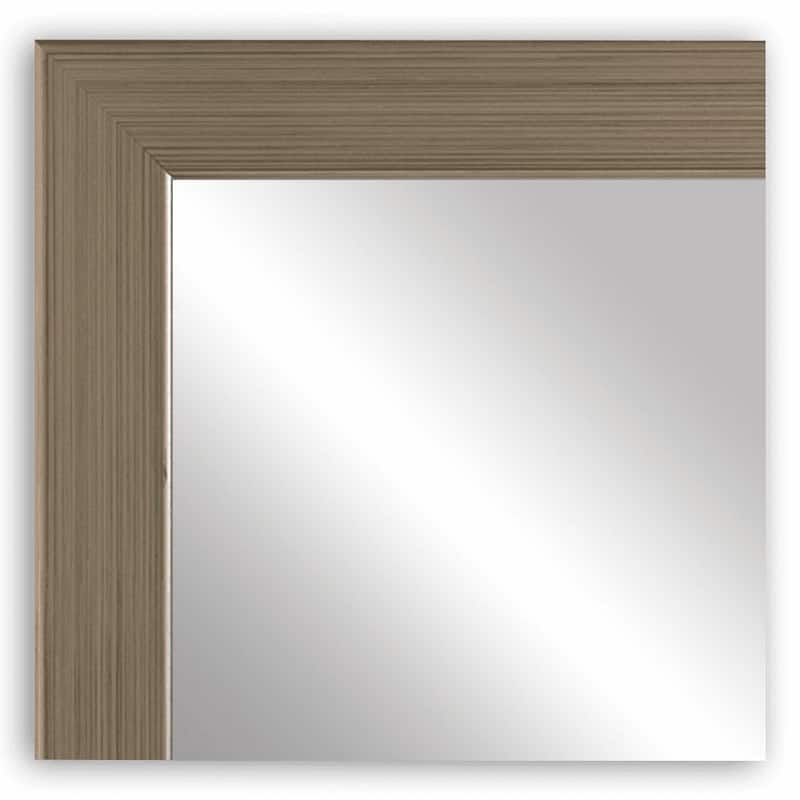 Frame My Mirror Antique Satin Nickel Framed Wall Mirror, Meade Design