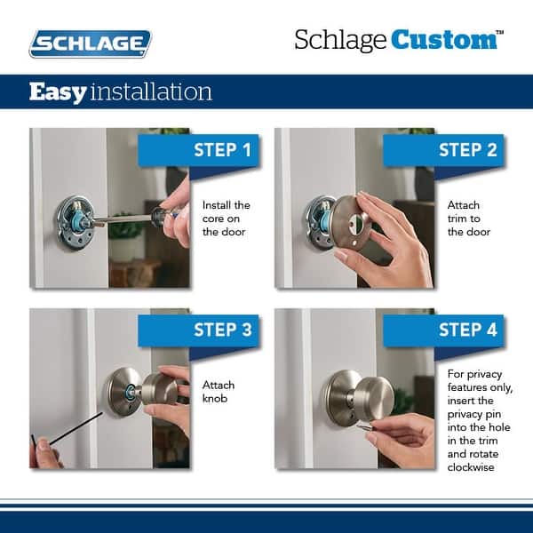 Shop Schlage Fc172 Alx Cam Custom Alexandria Dummy Door Knob