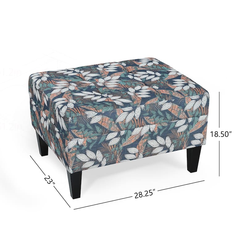 Versatile Ottoman with Cushioned Comfort and Stylish Birch Legs
