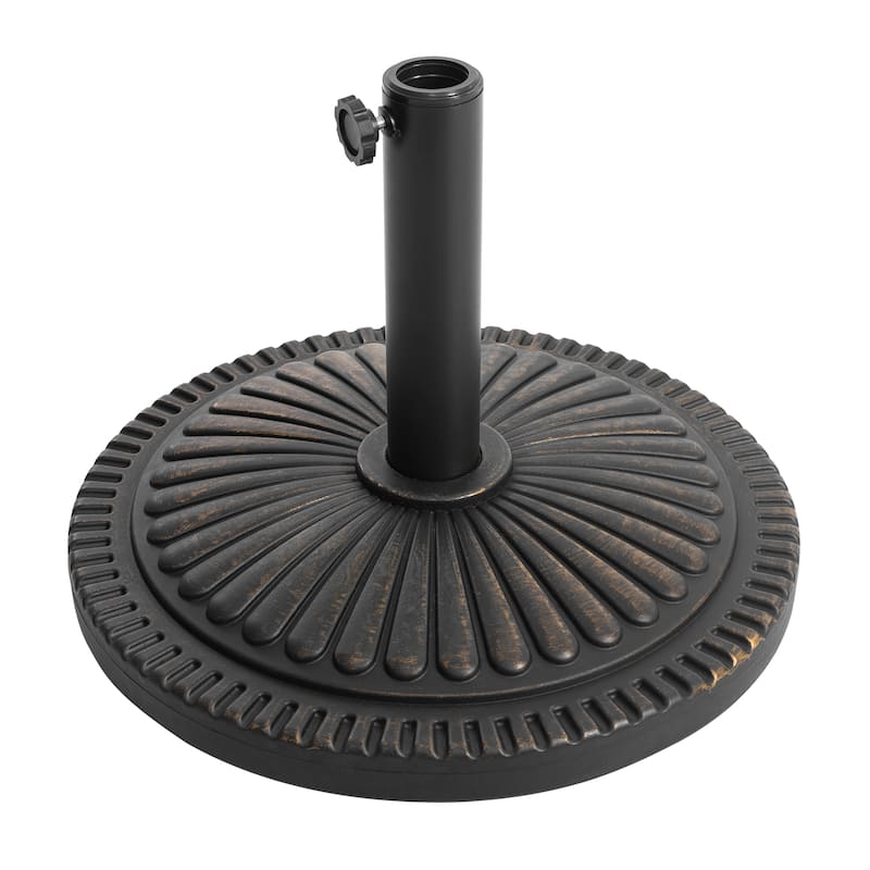 Outdoor 33 lb. Round Patio Umbrella Base, Polyethylene and Concrete