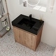 preview thumbnail 62 of 74, Beingnext 24"/30"/48"/60" Bathroom Vanity with Sink, Freestanding Bathroom Vanity with Soft Close Door and Shelf 29.5''W x 18.1''D x 35''H - Imitative Oak-Black Basin