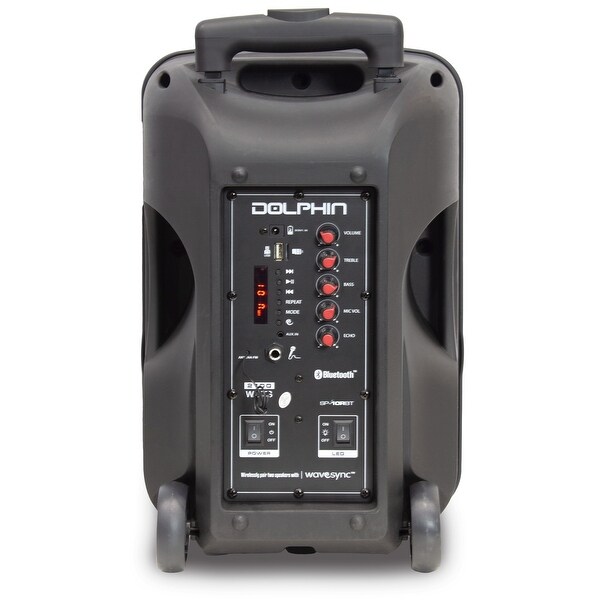 dolphin dual 10 inch rechargeable bluetooth speaker
