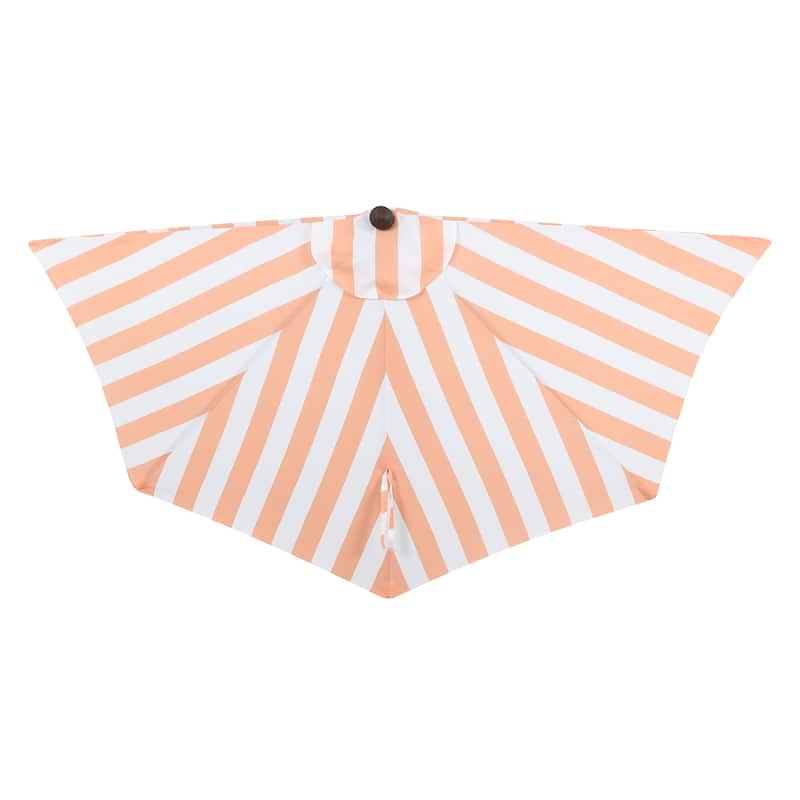 9ft Half Market Umbrella, Scalloped, Crank, Tilt, UV, by JONATHAN Y