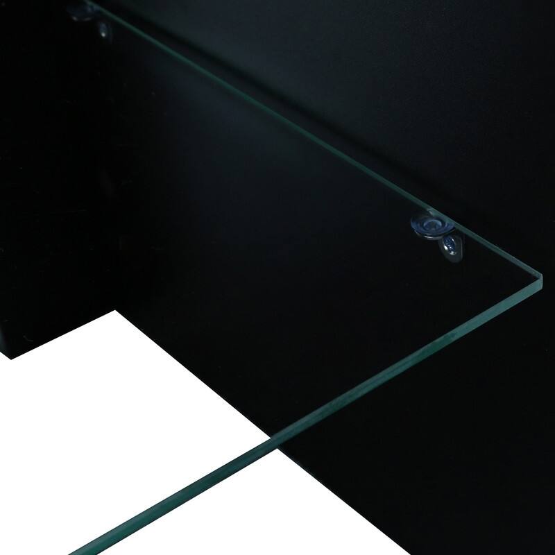 Modern Entertainment TV Stand, 20 Colors LED TV Stand w/Remote Control Lights