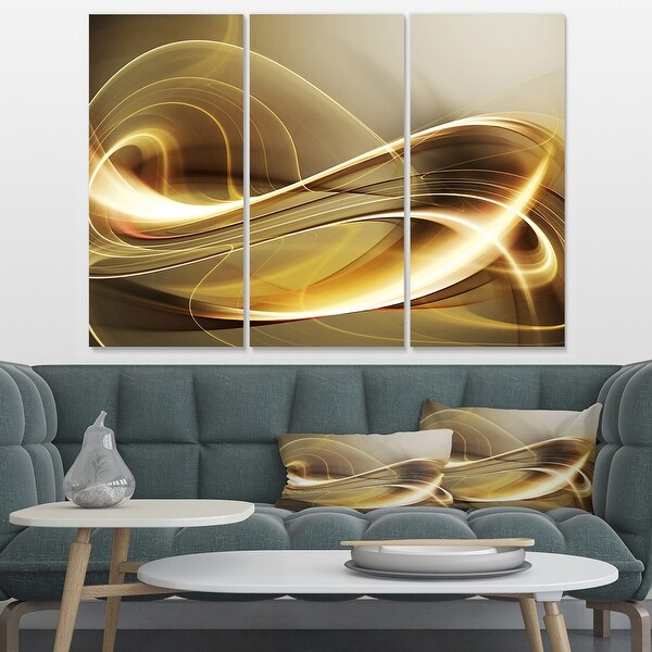 Designart 'Elegant Modern Sofa' Large abstract art - 36x28 - 3 Panels ...