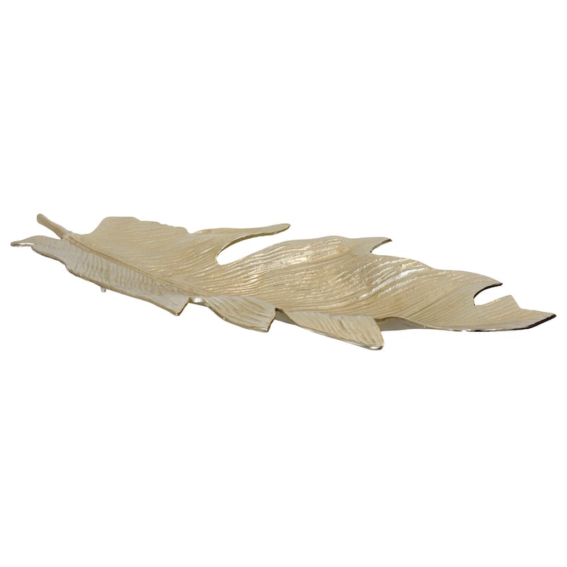 StyleCraft Caleb - Leaf Dish - Champagne Gold - 42" x 4" x 16"