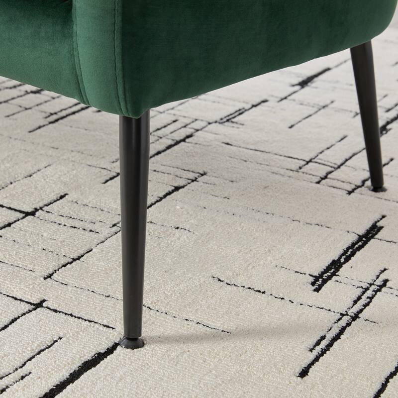 Modern Upholstered Open Back Loveseat Settee