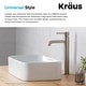 preview thumbnail 18 of 32, Kraus 3-in-1 Set White Rectangle Ceramic Sink, Ramus Faucet w/Drain