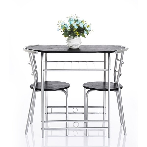 Shop 3-piece Oval wood Dining Furniture Set With Storage ...