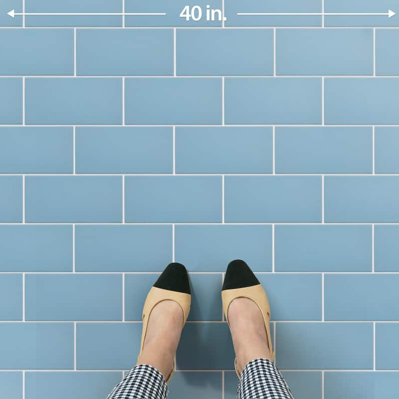 Merola Tile Piscina Brick Matte Blue 4-3/4" x 9-5/8" Porcelain Floor and Wall Tile