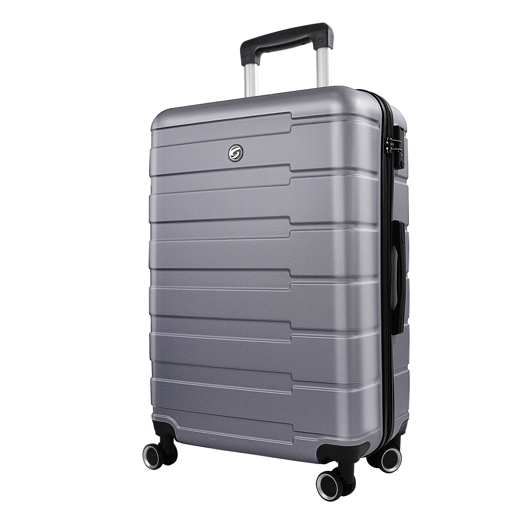 Large Suitcase with Spinner Wheels ABS Hardshell Suitcase Checked Luggage Travel Luggage with TSA Lock and Telescopic Handle