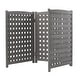preview thumbnail 19 of 36, 3-Panel Outdoor Air Conditioner Fence Screen, Outside Wood Privacy Fence, 32" W x 38" H Grey