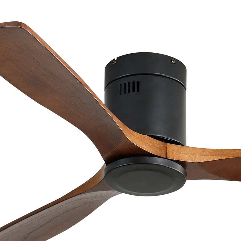 Sofucor 52 Inch Flush Mount Ceiling Fan with Remote, Reversible Motor,Integrated Light Optional