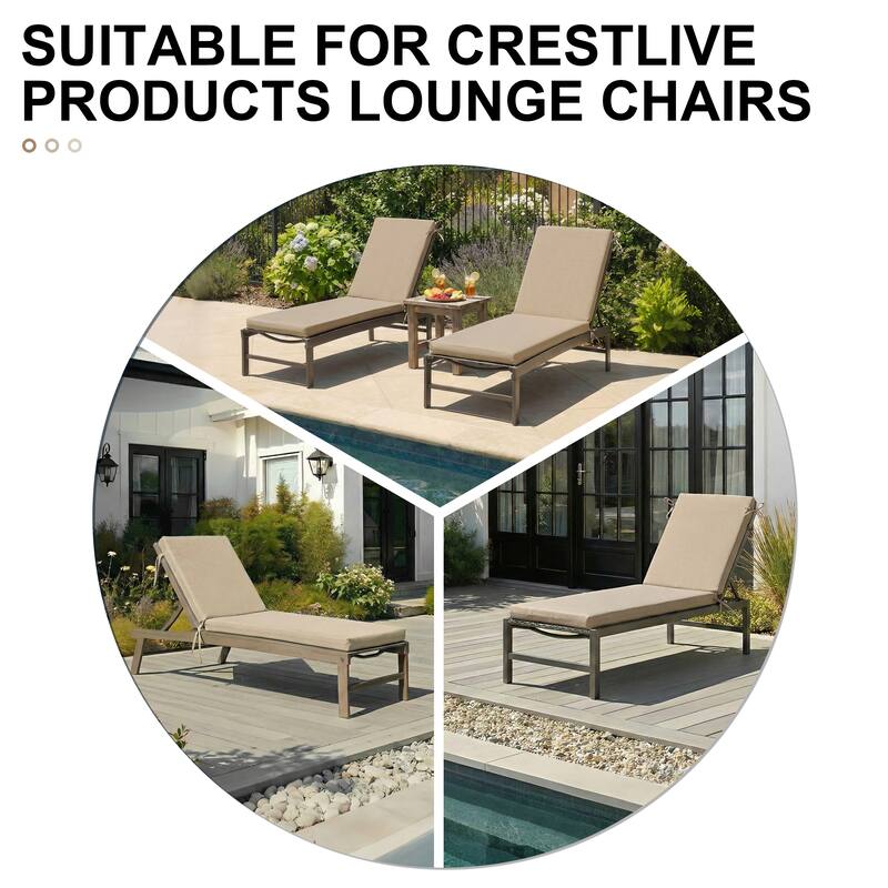 Outdoor Patio Chaise Lounge Chair Cushion