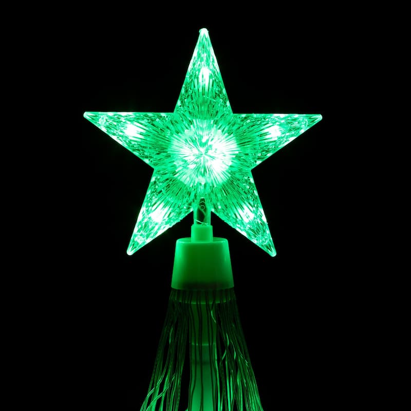 LED Lighted Christmas Cone Tree Outdoor Decoration - 4' - Green - White