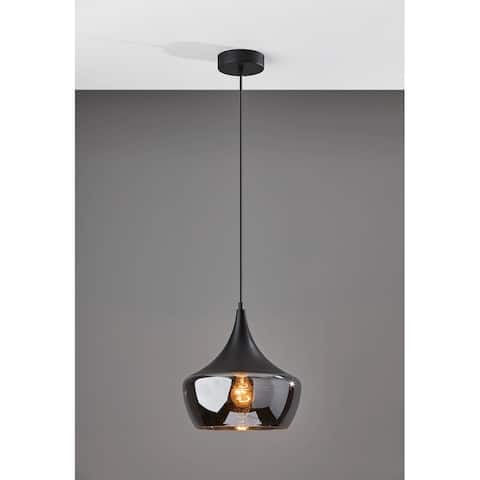 Adesso Black or Steel Eliza Pendant Lamp