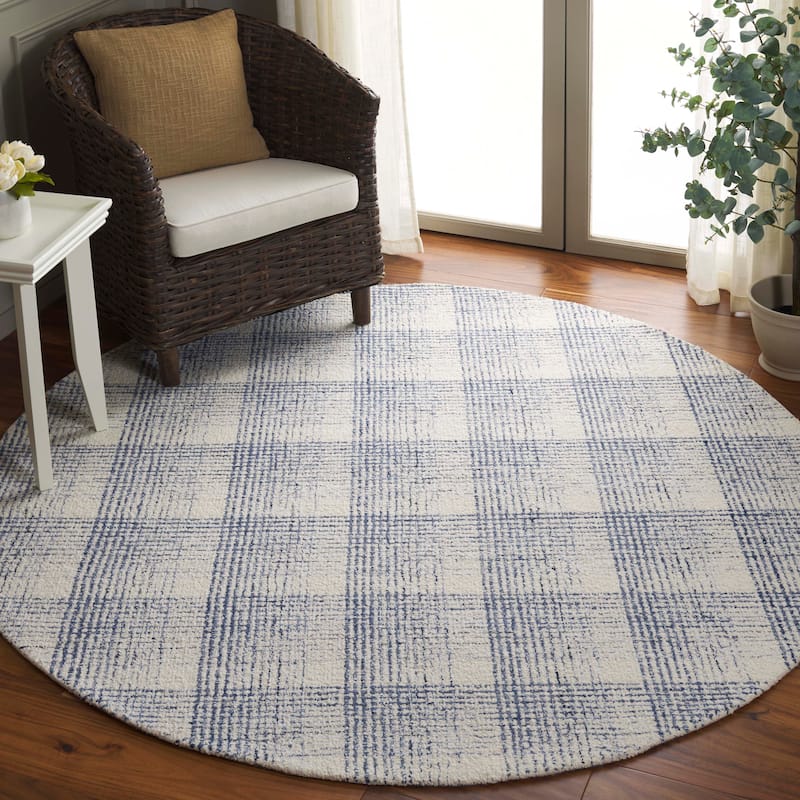 SAFAVIEH Handmade Ebony Corinda Modern & Contemporary Wool Rug