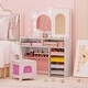 preview thumbnail 14 of 20, Costway Kids Vanity with Lights with 5 Drawers & 2 Compartments, - See Details