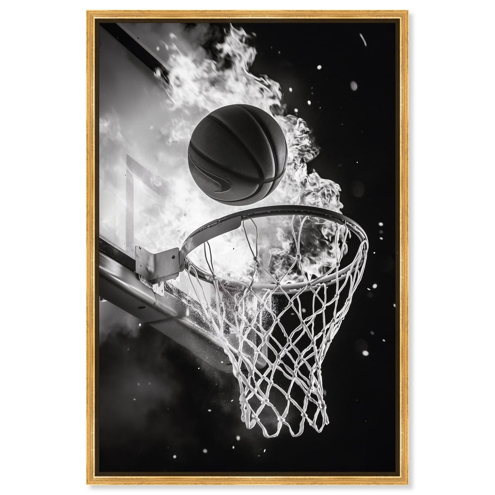 Scorch Some Hoops Canvas by Art Remedy