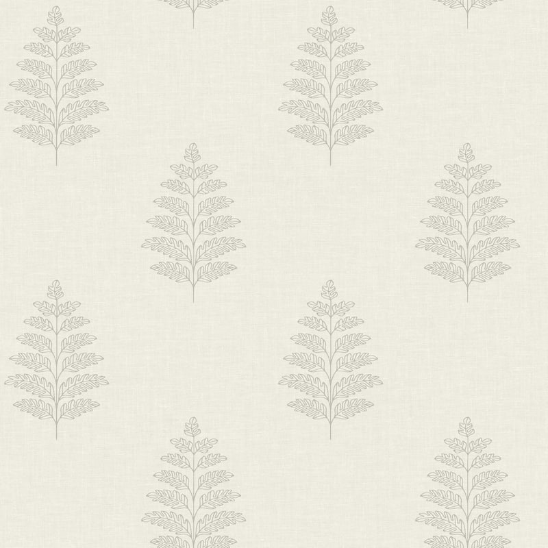 Chesapeake Frond Cream Leaf Wallpaper