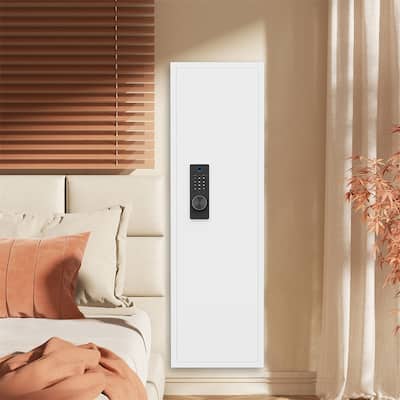 53"Fingerprint Touch Panel In-Wall Safe,Hidden Wall Gun Safe for Rifle