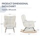 preview thumbnail 8 of 6, BELLEZE Lucy Upholstered Rocking Chair - White