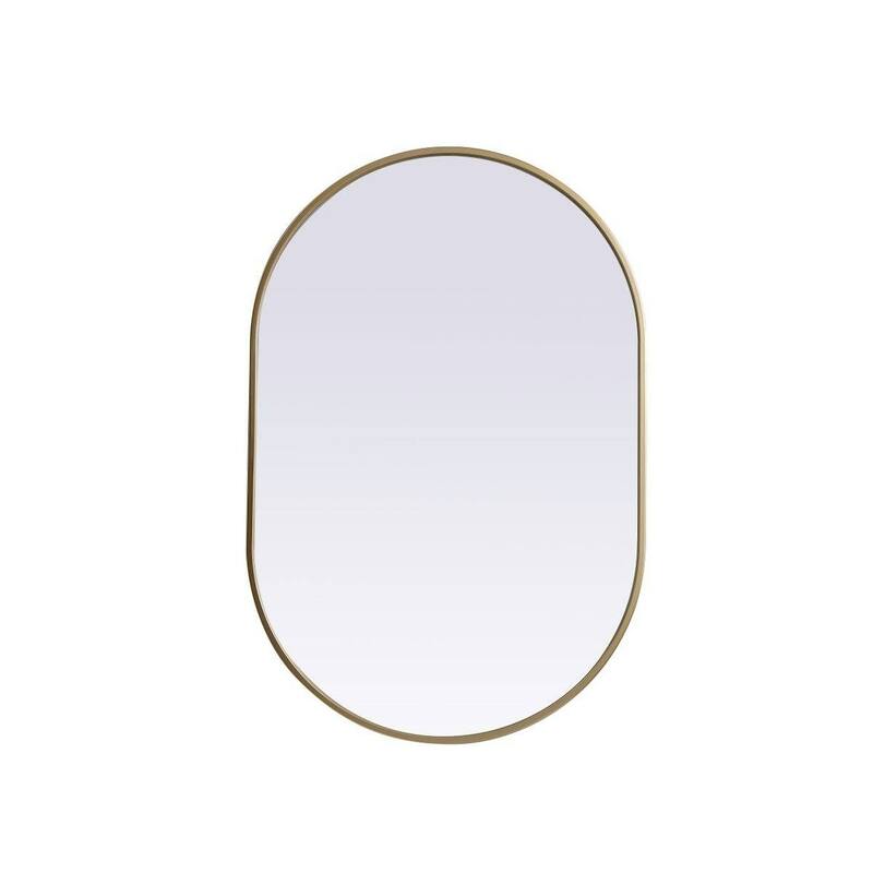 Elegant Lighting MR2A2436 Asha 24" W x 36" H Modern Oval Bathroom Wall - Brass