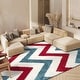 preview thumbnail 1 of 11, SAFAVIEH Kids Shag Dula Chevron Nursery Playroom 2-inch Thick Rug