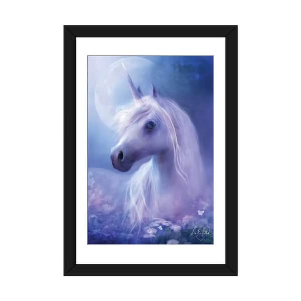 slide 2 of 20, iCanvas "Unicorn Moon" by Bente Schlick Black - 32x24x1