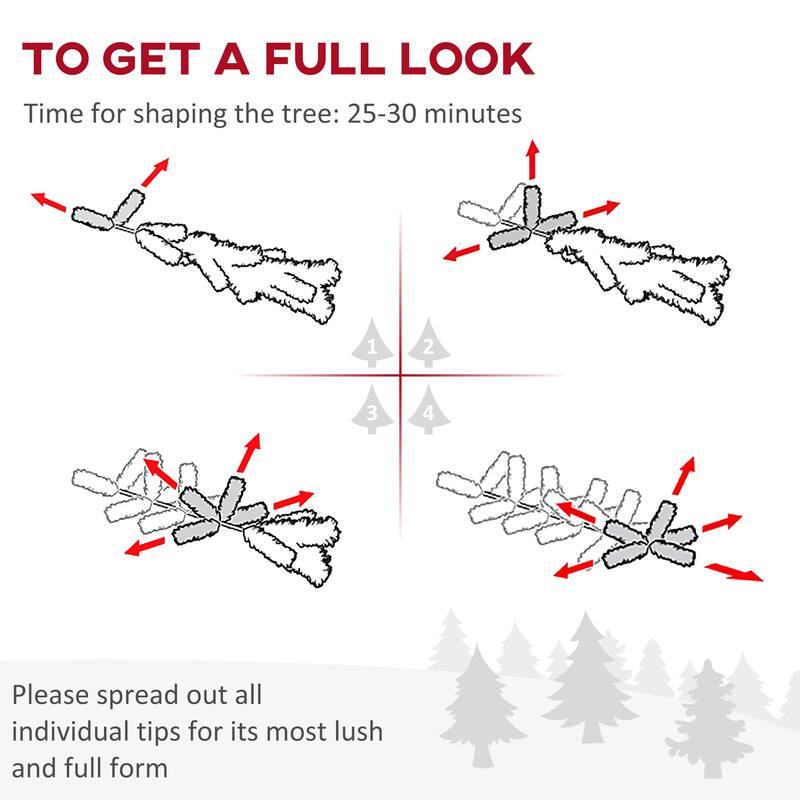 HOMCOM 5' Unlit Artificial Pencil Christmas Tree, Slim Xmas Tree with Foldable Metal Stand - 4.91 ft