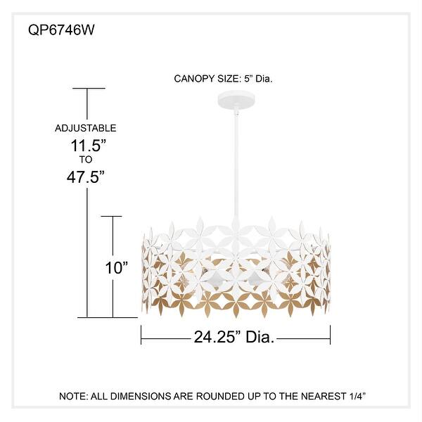 Piper 4-Light Matte White Pendant Light