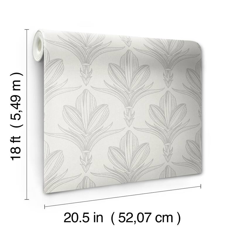 NuWallpaper Larkyn Grey Peel and Stick Wallpaper